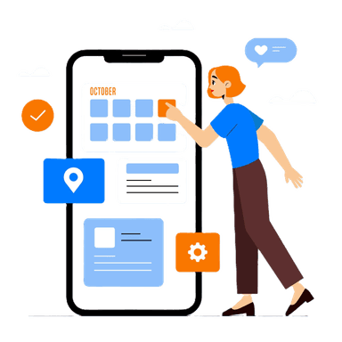 Efficient mobile development illustration