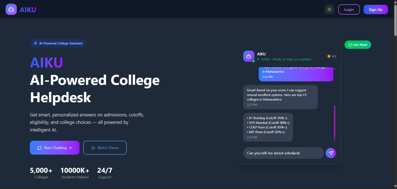 AI-Powered College Helpdesk