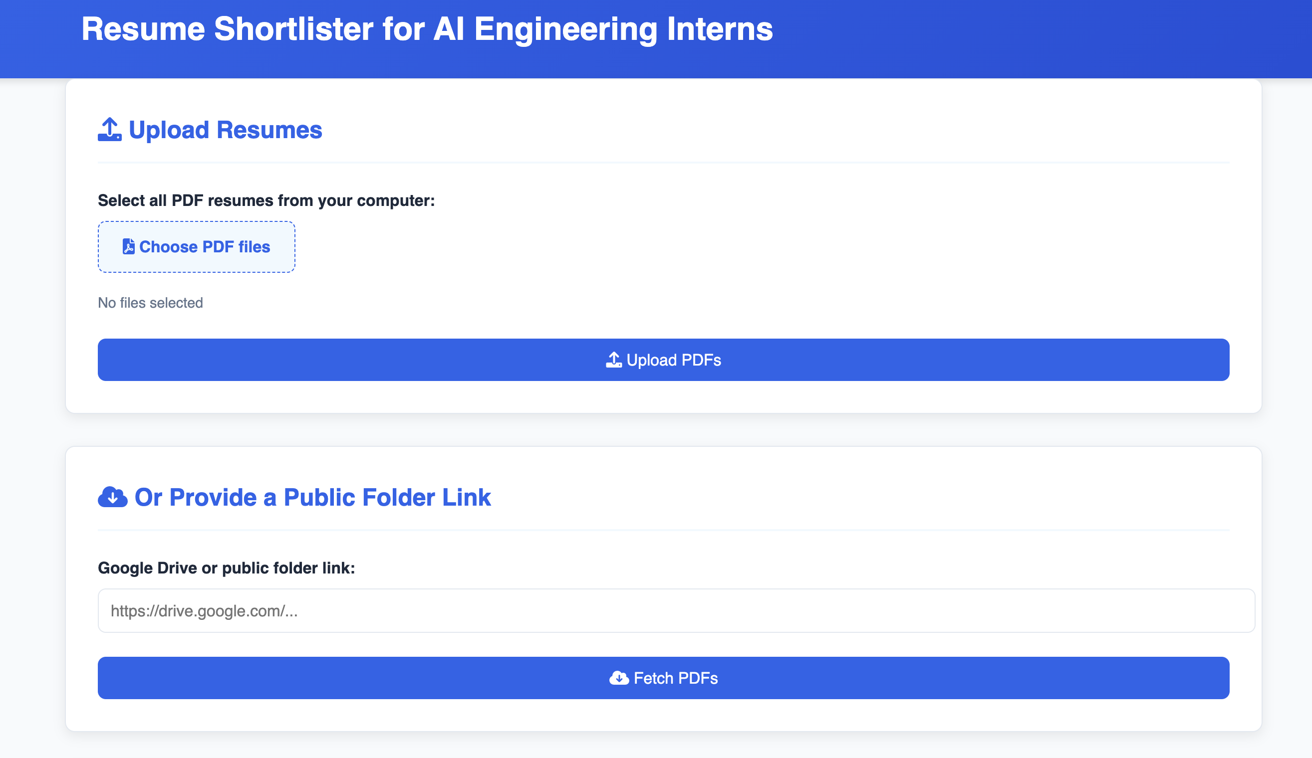 AI-Powered Resume Shortlister